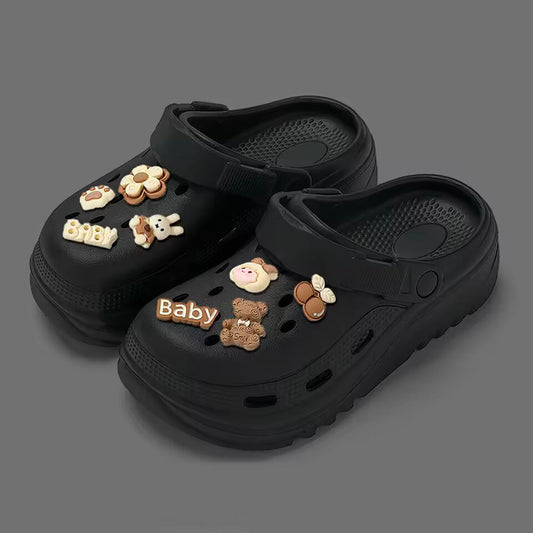 ZHIDA Women's Sandals Summer Outdoor Soft Bottom Nurse Shoes Indoor Slip-On Clogs Couples Garden Shoes Slides EVA Beach Shoes